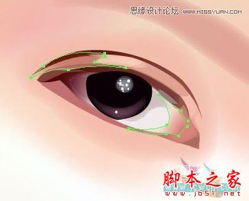 Illustrator网格工具绘制写实美女教程,脚本之家
