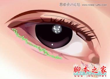 Illustrator网格工具绘制写实美女教程,脚本之家
