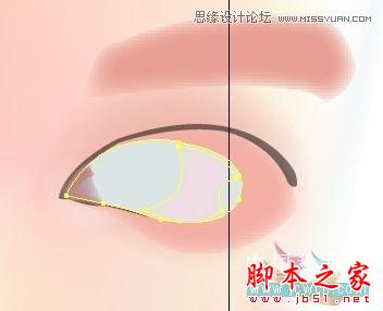 Illustrator网格工具绘制写实美女教程,脚本之家