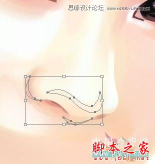Illustrator网格工具绘制写实美女教程,脚本之家
