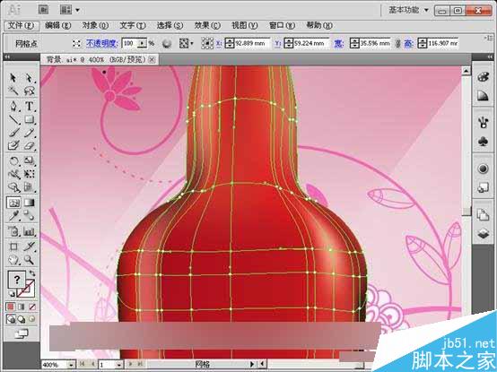 AI网格填充设计红酒海报 脚本之家 AI实例教程