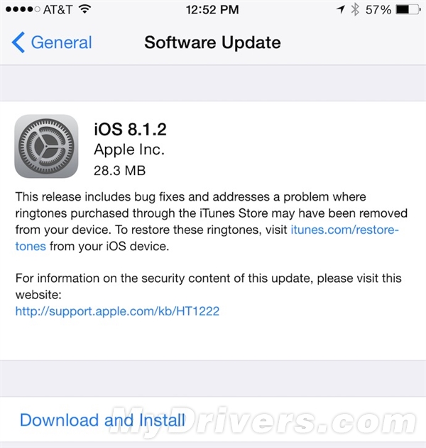 iOS 8.1.2突然发布：拯救失落的铃声