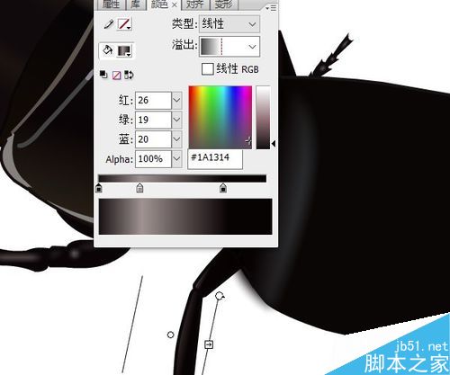 flash绘制昆虫——蝼步甲