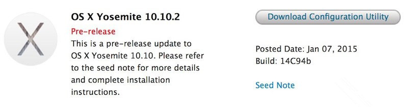 苹果发布OS X 10.10.2 Beta4修复WiFi和邮件