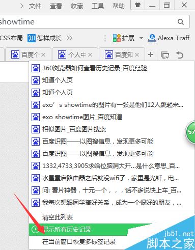 360浏览器怎么看3个月以前的浏览记录？
