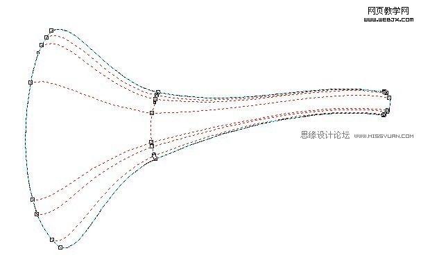 CorelDraw网格填充工具绘制卡通唢呐_脚本之家