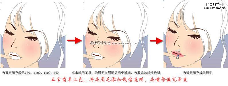Coreldraw教程:绘制卡通矢量漂亮女孩_脚本之家