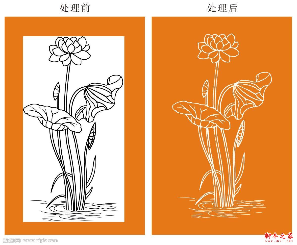 cdr快速勾取线条图  脚本之家教程