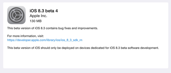 iOS 8新版发布：有点失望