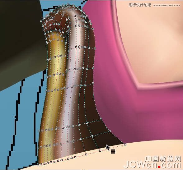 CorelDRAW巧用网格工具绘制恶魔谷插画,