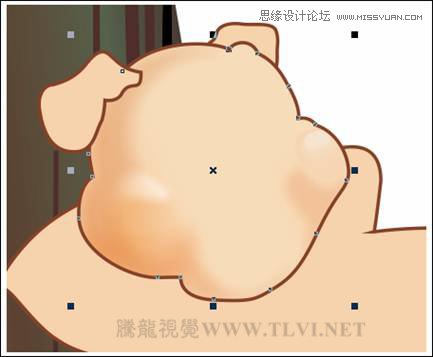 CorelDRAW绘制可爱的泡泡猪卡通插画,破洛洛