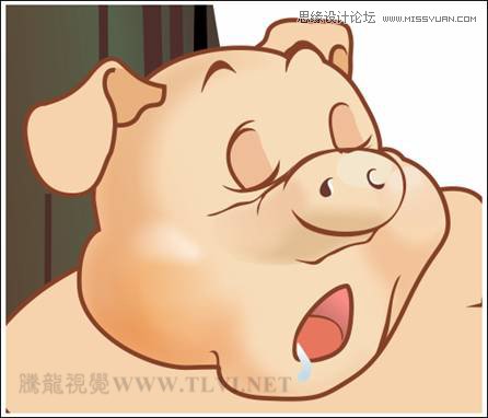 CorelDRAW绘制可爱的泡泡猪卡通插画,破洛洛