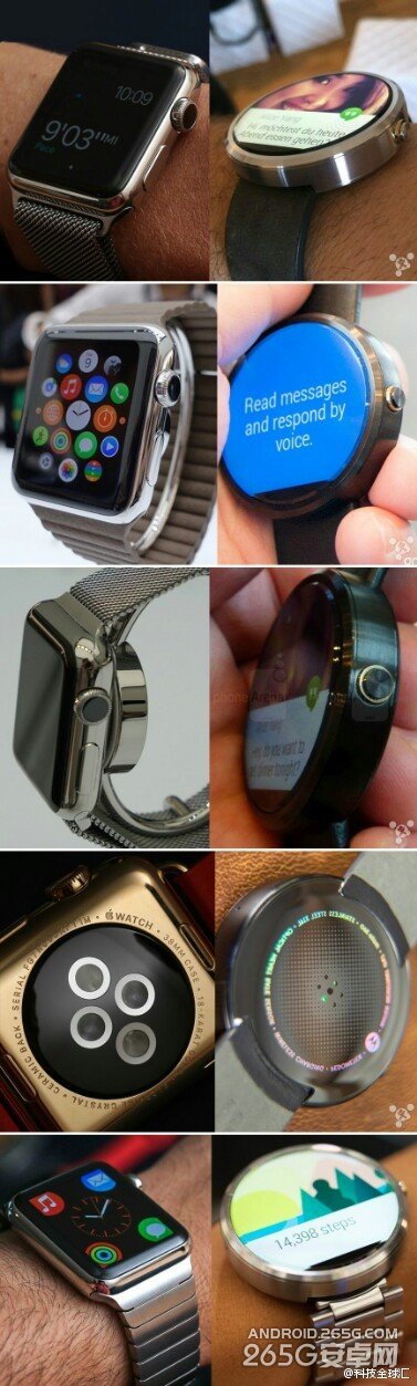 Apple Watch和Moto 360对比组图