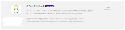 ios8.4beta4固件下载网址 ios8.4beta4固件官方下载地址