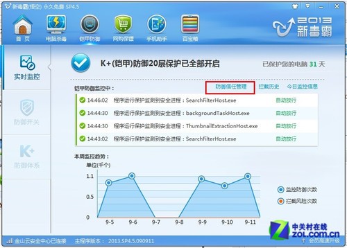 杀软做了什么? 查看金山毒霸监控事件 