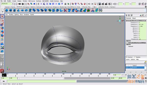 MAYA NURBS制作高精度生物模型详解 脚本之家 MAYA建模教程
