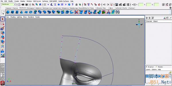 MAYA NURBS制作高精度生物模型详解 脚本之家 MAYA建模教程