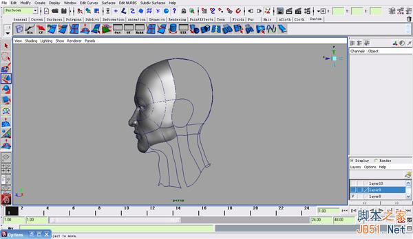 MAYA NURBS制作高精度生物模型详解 脚本之家 MAYA建模教程