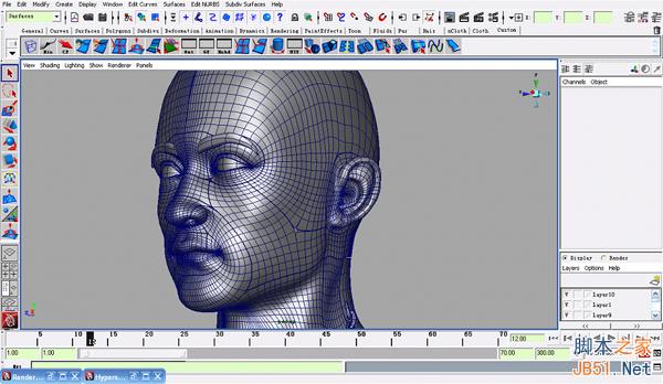 MAYA NURBS制作高精度生物模型详解 脚本之家 MAYA建模教程