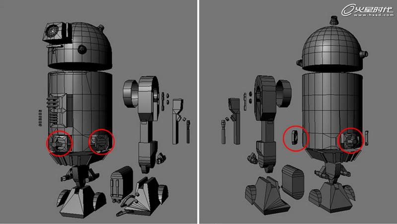 MAYA制作《星球大战》中的机器人R2D2 脚本之家 MAYA建模教程