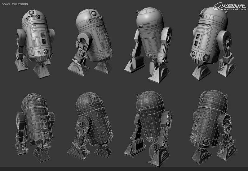 MAYA制作《星球大战》中的机器人R2D2 脚本之家 MAYA建模教程