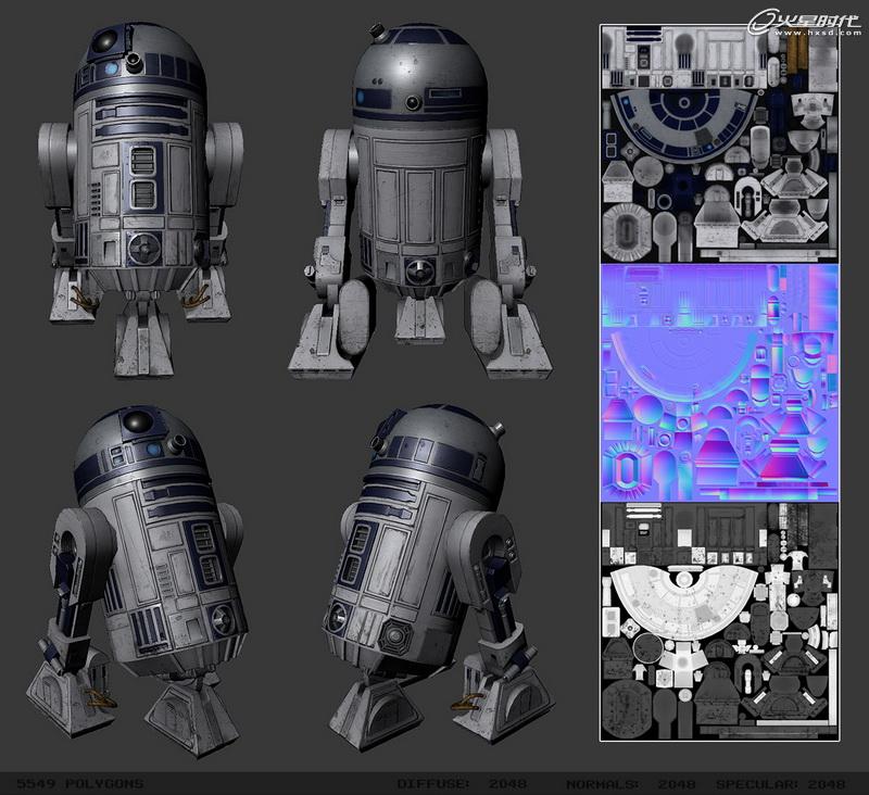 MAYA制作《星球大战》中的机器人R2D2 脚本之家 MAYA建模教程