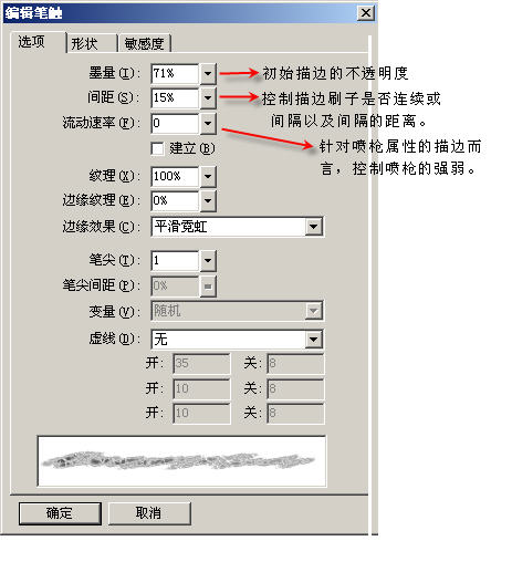 详解Fireworks丰富的笔触设置面板