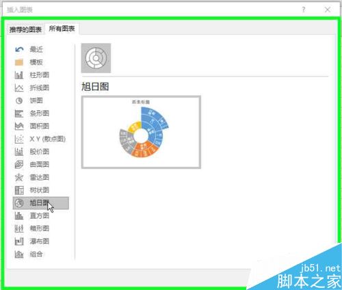 Excel2016怎么绘制旭日图？Excel2016旭日图制作教程
