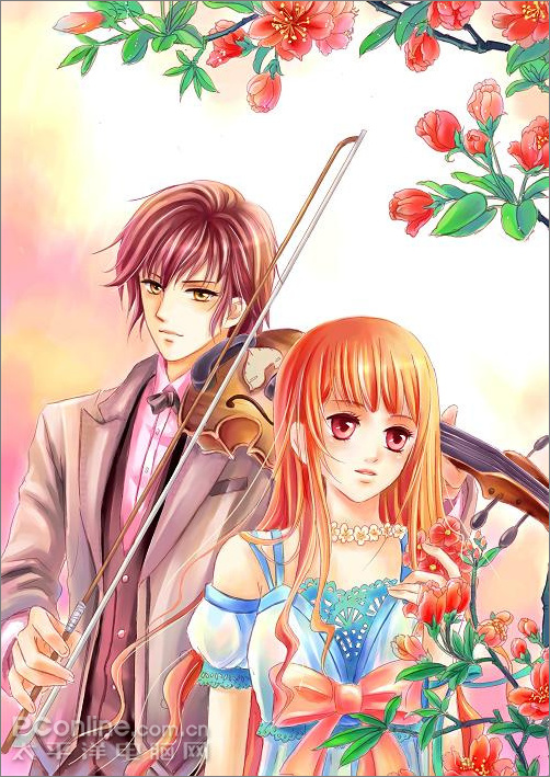Painter教程:大眼睛美少女与帅哥(5)