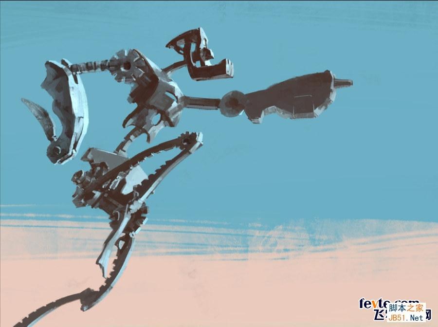 超漂亮机器人绘画过程图 设计理论