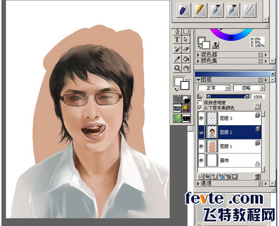 PAINTER绘制一个可爱的搞怪男生 脚本之家 painter教程