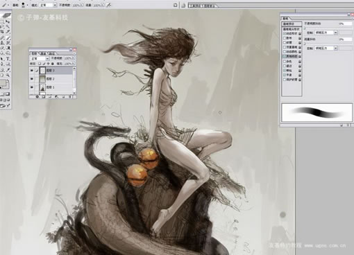 photoshop+painter插画教程《龙》