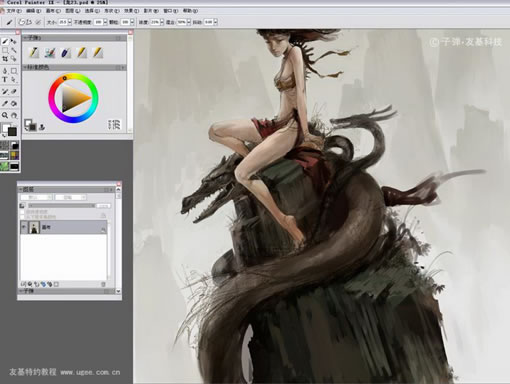 photoshop+painter插画教程《龙》