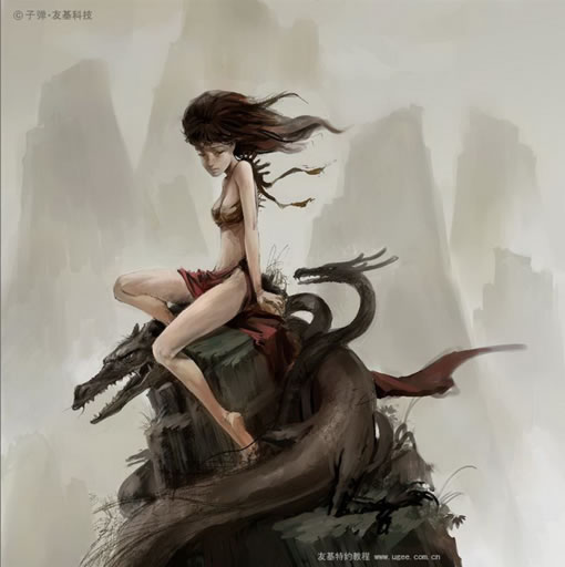 photoshop+painter插画教程《龙》