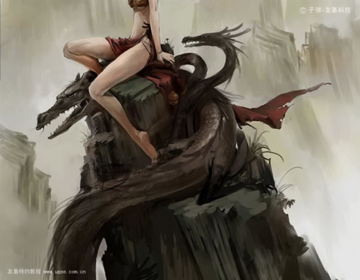 photoshop+painter插画教程《龙》