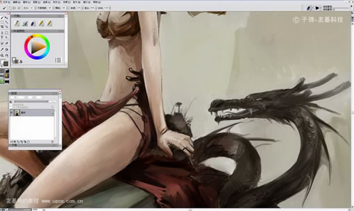 photoshop+painter插画教程《龙》