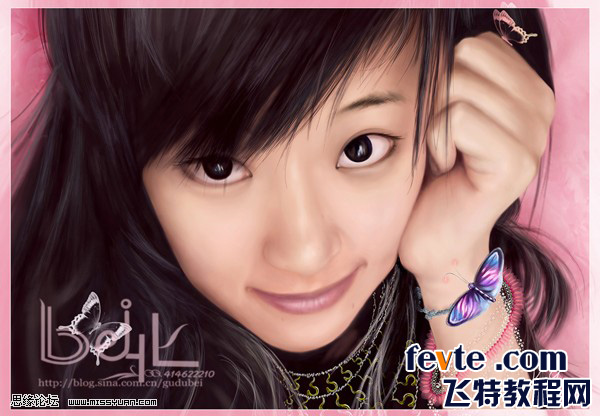 painter绘制微笑女孩 脚本之家 painter教程