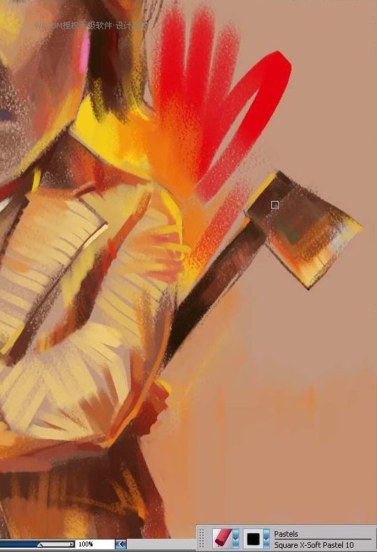 Painter绘制《功夫》漫画海报 脚本之家 painter教程