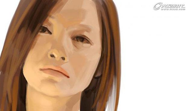 painter绘制写实女孩头像 脚本之家 painter鼠绘教程