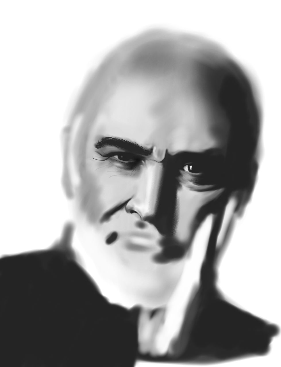 painter11绘制肖恩康纳利 脚本之家 painter教程