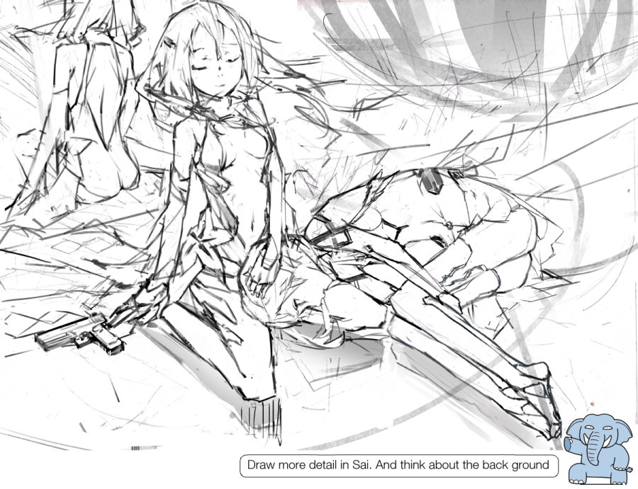 Mirror inori‘s 绘制流程 脚本之家 painter教程