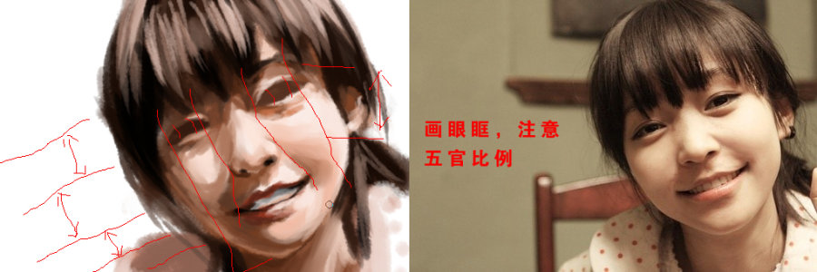手绘_面部_临摹_写实 脚本之家 painter教程