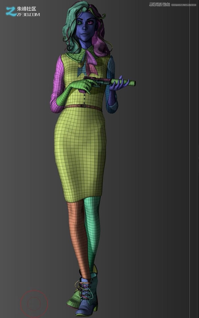 MAYA结合ZBRUSH制作美女杀手CG人物,PS教程,思缘教程网