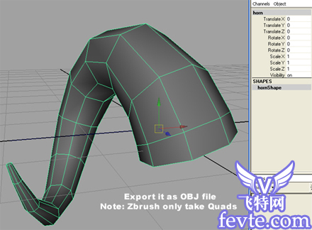 maya zbrush 号角建模步骤祥解 脚本之家 MAYA建模教程